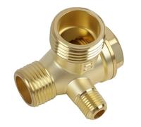 20x16x10 mm Valvola di Non Ritorno a Tre Vie Filettata per Compressore d'Aria, Maschio Valvola Pneumatica, Adatta per Pompe a Pistone e Compressori d'Aria a Pistone d'Olio