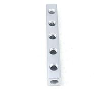 20x20mm 1/4" BSP 5 Ways Aluminum Pneumatic Fitting Manifold Block Splitter Air Water Gas Oil