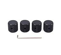 20x20mm Solido Pieno In Lega di Alluminio Manopola Pulsante Per Effetto Chitarra Pedale Cabinet 6mm Foro Albero Nero Colore Basso Manopole di Controllo del Volume Nero Manopole di Ricambio Cupola