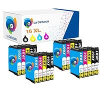 20XL Cartucce d'inchiostro Compatibile con Epson 16XL 16 XL per Epson WorkForce WF-2510 WF-2630 WF-2750 WF-2760 WF-2520 WF-2530 WF-2540 WF-2650 WF-2660 (8 Nero,4 Ciano,4 Magenta,4 Giallo)