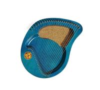 21/24 Stringhe Legna Arpa Lira per Gli Adulti, Lyre Harp Portatile Strumento a Corda con Il Manuale di Istruzioni, Guida Allo Studio Arpa a Leva(24 String Blue Green)