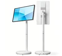 21,5"/27" Monitor e TV intelligenti portatili, touch 1080P con Android 15, display mobile wireless su ruote, 6GB RAM 128GB, fotocamera 13MP, batteria 8h, HDMI Type-C per casa e ufficio(White,32)