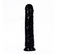 21.5cm Trasparente Grande Dǐldò con Forte Ventosa Morbido Solido Dong Per Donna Punto G Mássággiátore,Nero