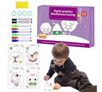 21.5x15cm Scribble Cartella di lavoro intelligente, Cartella di lavoro prescolare riutilizzabile Attività di apprendimento prescolare per T-oddlers, Cartella di lavoro Scribblesmart per il bambino