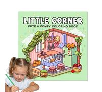 21.5x21.5cm adorabile libro da colorare, libro da colorare con creature, disegni libro da colorare, angolo: libro da colorare per adulti e adolescenti, sviluppo del cervello libri da