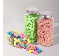 21/60/120 pezzi di tappi per le orecchie in schiuma di memoria e silicone, tappi per le orecchie a prova di rumore per studenti in dormitorio, accessori per il sonno confortevoli e con riduzione del r