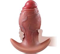 21 × 8,42 cm Dildo XXL Monster Knot, Plug Anale Gigante ed Espansore Anale, Plug Anale in Silicone Spesso con Grande Nodo, Base a T e Vene Pronunciate Massaggiatore Avanzato per Prostata e Punto G