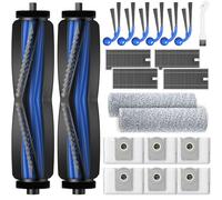 21 accessori compatibili con ECOVACS DEEBOT T80 Omni robot aspirapolvere, con 2 spazzole principali, 6 sacchetti per la polvere, 2 rulli per rullo, 4 filtri, 6 spazzole laterali, 1 strumento per la