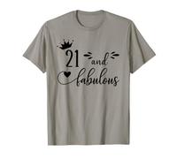21 And Fabulous Women 21st Birthday Twenty One Fabulous 21 Maglietta