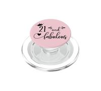 21 and Fabulous Women 21st Birthday Twenty One Fabulous 21 PopSockets PopGrip per MagSafe
