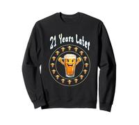 21 Anni dopo 21 ° compleanno Meme abbigliamento Then vs Now Humor Felpa