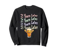 21 Anni dopo 21 ° compleanno Meme abbigliamento Then vs Now Humor Felpa