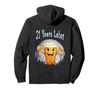 21 Anni dopo 21 ° compleanno Meme abbigliamento Then vs Now Humor Felpa con Cappuccio