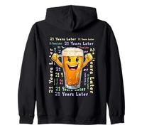 21 Anni dopo 21 ° compleanno Meme abbigliamento Then vs Now Humor Felpa con Cappuccio