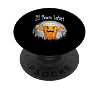 21 Anni dopo 21 ° compleanno Meme abbigliamento Then vs Now Humor PopSockets PopGrip Adesivo