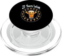 21 Anni dopo 21 ° compleanno Meme abbigliamento Then vs Now Humor PopSockets PopGrip per MagSafe