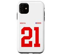 21 Bandiera Puerto Rico Orgullo Boricua Sport Taino Rosso Sangue Custodia per iPhone 11