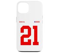 21 Bandiera Puerto Rico Orgullo Boricua Sport Taino Rosso Sangue Custodia per iPhone 13