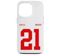 21 Bandiera Puerto Rico Orgullo Boricua Sport Taino Rosso Sangue Custodia per iPhone 13 Pro