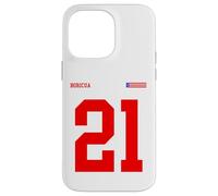 21 Bandiera Puerto Rico Orgullo Boricua Sport Taino Rosso Sangue Custodia per iPhone 14 Pro Max