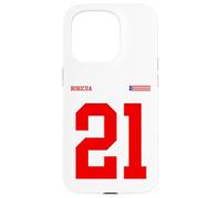 21 Bandiera Puerto Rico Orgullo Boricua Sport Taino Rosso Sangue Custodia per iPhone 15 Pro