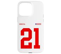 21 Bandiera Puerto Rico Orgullo Boricua Sport Taino Rosso Sangue Custodia per iPhone 15 Pro Max