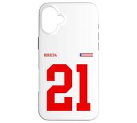 21 Bandiera Puerto Rico Orgullo Boricua Sport Taino Rosso Sangue Custodia per iPhone 16 Plus