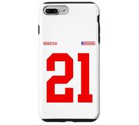 21 Bandiera Puerto Rico Orgullo Boricua Sport Taino Rosso Sangue Custodia per iPhone 7 Plus/8 Plus