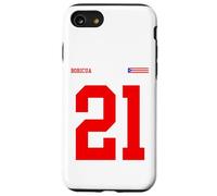 21 Bandiera Puerto Rico Orgullo Boricua Sport Taino Rosso Sangue Custodia per iPhone SE (2020) / 7/8