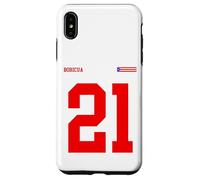 21 Bandiera Puerto Rico Orgullo Boricua Sport Taino Rosso Sangue Custodia per iPhone XS Max