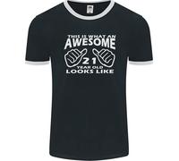 21° Compleanno 21 Anni Questo È Ciò Che Ringer T-Shirt Uomo FotL