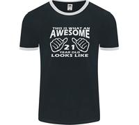 21° Compleanno 21 Anni Questo È Ciò Che Ringer T-Shirt Uomo FotL