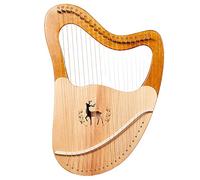21 Corde In Mogano In Legno Massello In Legno Massello String Adult & Child Strumento Musicale Con Chiave Tuning, Plettro, Adesivi, Set Extra, Regalo For Gli Amanti Della Musica Principiante Bambini