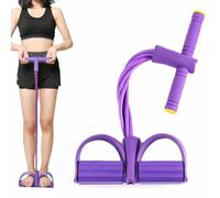 21 Fitness Resistance Bands-4/6 Tube Pedal Ankle Puller,Stretch Exercise Rope,Abdominal Strength Expander,Multifunction Elastic Leg Tensioner,for Yoga Stretching Slimming Training(B,6)