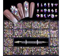 21 Griglie Cristalli Dimensioni Miste Manicure 3D Chiodi Set