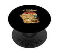 21 Milioni o Busto sats bitcoin hodl crypto maxis bitcoin PopSockets PopGrip Adesivo