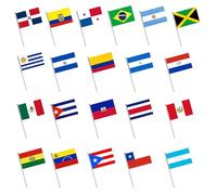 21 Paesi bandiera manovella dell'America Latina il giorno nazionale Festivo, Feste, sfilate, bandierine, eventi sportivi, decorazione bar bandierine latino america, bandierine