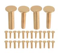 21 Paia Rivetti per Manico Coltello, in Acciaio Inossidabile | Design a Testa Piatta, per Riparazione Sicura del Manico in Legno, Officina e Coltelleria Fai