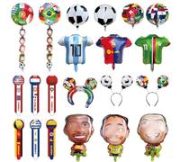 21 palloncini decorativi per feste di calcio della Coppa del Mondo, Palloncini decorativi per feste a tema, feste a tema sportivo, feste di squadra