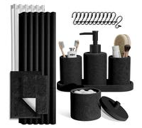 21 PC Accessori Bagno Set, Bagno Set Con Tenda Doccia & Ciniglia Tappeti