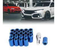 21 Pcs Car Blue Metal 12mmx1.5 Wheel Lock Tyre Tuner Lug Nut Set