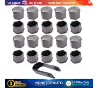 21 PCS Coprimozzo Set Lucido Grigio Per Skoda VW Seat Audi 1Z0601173