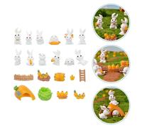 21 Pcs Mini Decorazione Resina Figurine Di Coniglietti Miniature Rabbit