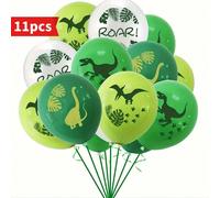 21 pezzi/11 pezzi Palloncini in lattice a forma di dinosauri dei cartoni animati (T-Rex, Brachiosaurus, Pterodattilo) da 12 pollici, adatti per la decorazione di feste, compleanni, estate, vacanze, pa