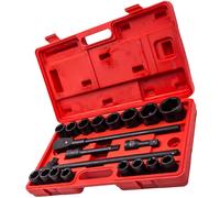 21 pezzi 3/4" Drive Deep Impact Sockets & Socket Sets19mm-30mm-50mm 3/4" Ratchet