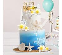 21 pezzi di decorazioni per torte a forma di fiore, decorazioni per torte da