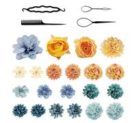 21 Pezzi Di Panate Di Fiori E 4 Pezzi Di Forcine, Accessori Per Acconciatura, Elei Forcine Floreali, Accessori Per Abbigliamento Per Feste.