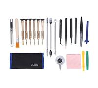 21 pezzi kit di attrezzi per leva di apertura per elettronica, cacciavite, leva per leva, pinzette per ordito, spazzole, pulizia, strumenti di riparazione, set completo per