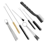 21 pezzi Kit di pulizia a pistola spray, pennelli per pulizia spruzzatore di vernice multiplo pennelli in nylon mini pennelli e aghi per la pulizia del tubo metallico per pulire