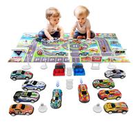 21 pezzi Macchinine per Bambini Set 10 Macchinine Metallo con Lanciatore/Blocco